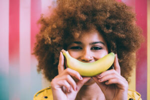 woman-with-banana-as-smile